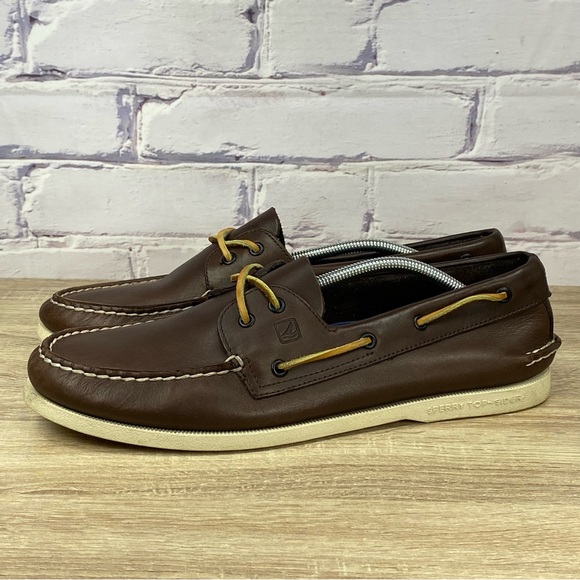 Sperry Authentic Original Brown Leather Boat Shoes Men’s 13 - Picture 3 of 8